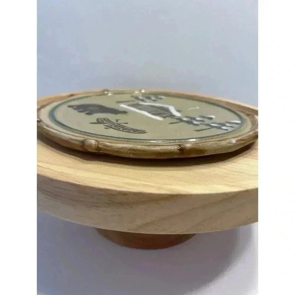 Sonoma"Lodge" Round Circle Trivet/Cheese/Hot Plate W/Cabin,Bear,Canoe 9" EUC - Picture 4 of 4